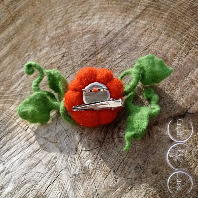 Broche/Pince à cheveux Citrouille